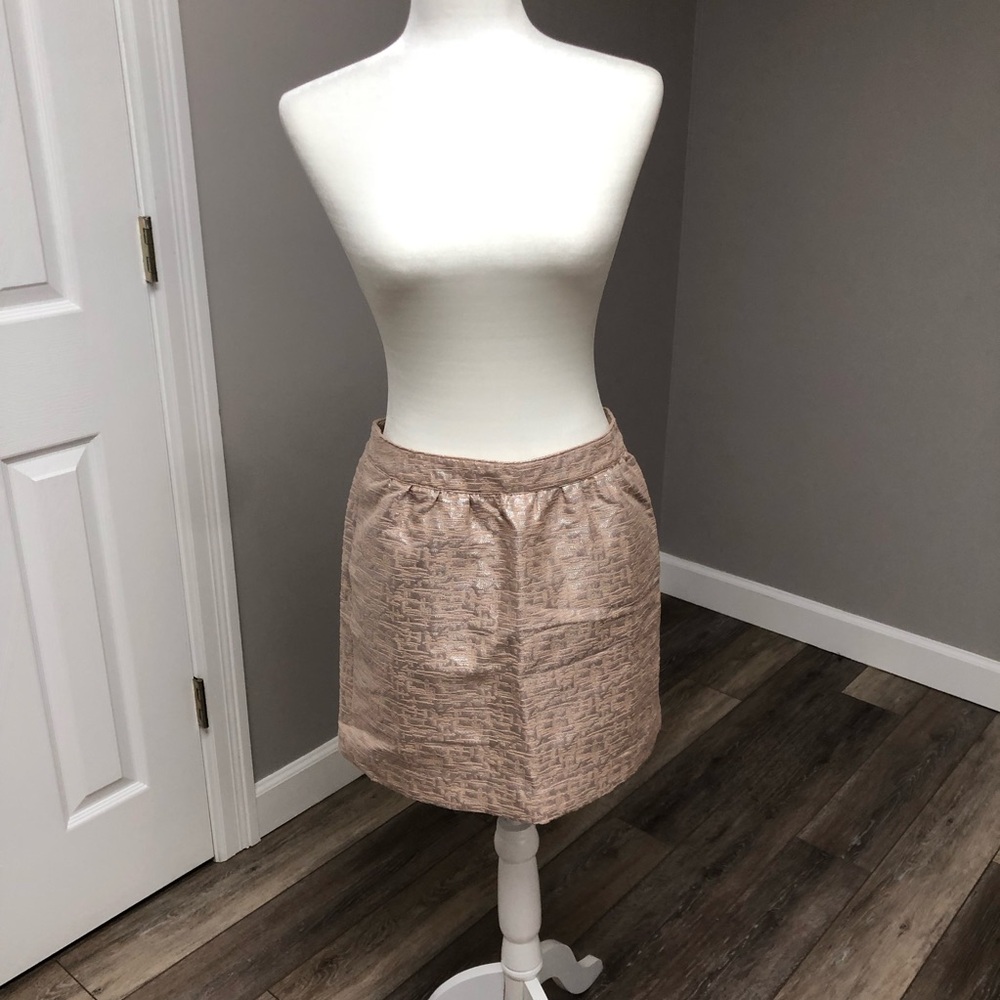 NWOT, Silver and Tan Mini Pencil Skirt Cocktail